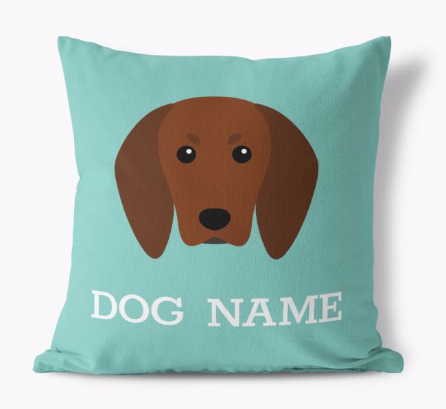 {dogsName}'s Icon: Personalized {breedFullName} Canvas Pillow